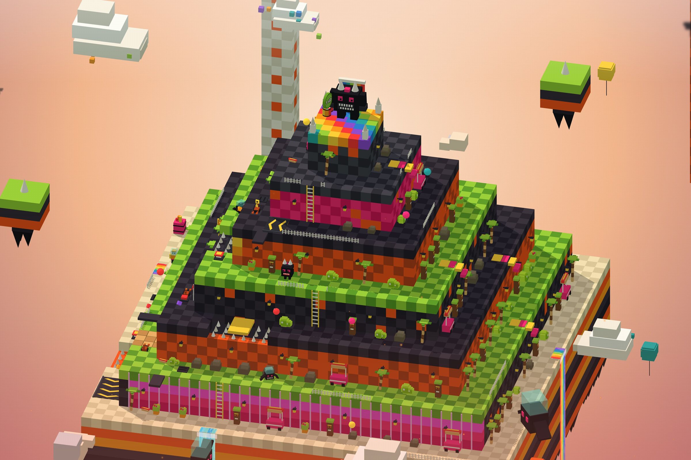 The whole volcano isle pyramid